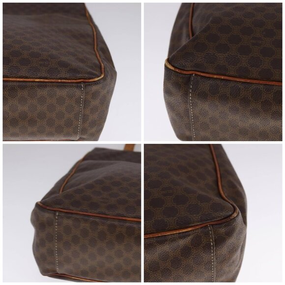 CELINE Macadam Canvas Tote Bag PVC Brown Gold - Picture 15 of 15